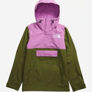 The North Face Two-Tone Pink and Olive Jacket Small